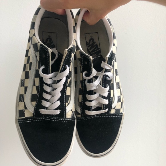 Vans checked sneakers 7.5 good condition - Picture 2 of 2